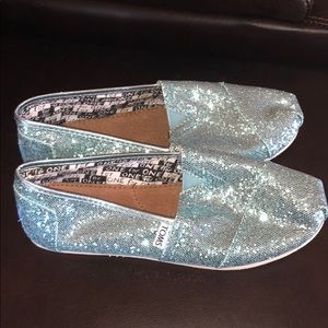 Turquoise glitter Toms
